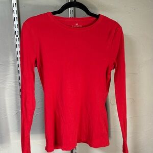 Talbots Bright Red Long Sleeve Tee